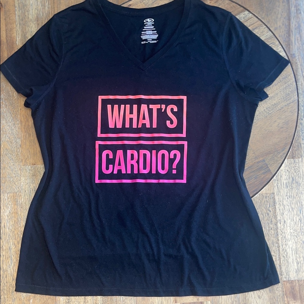 Funny Tee “What’s Cardio?” Plus Size